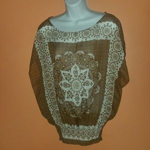Boho Chiffon see through cover top sz. S/ M new
